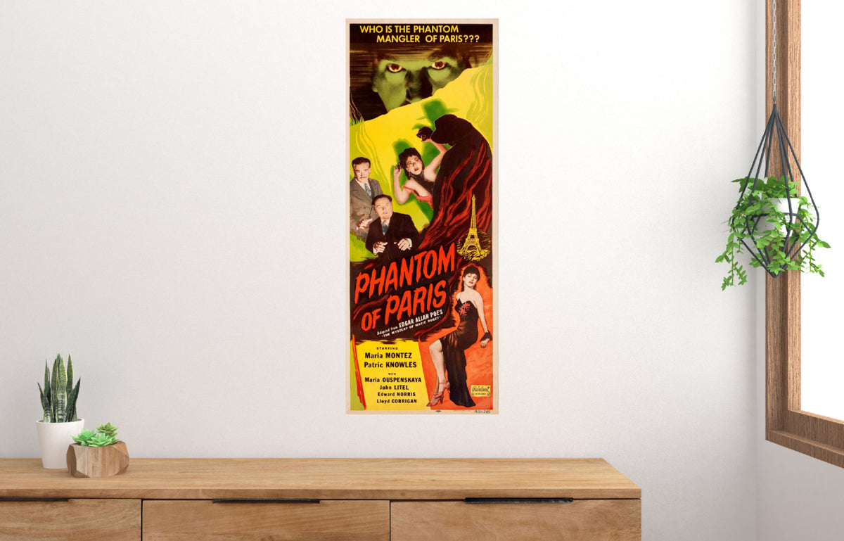 Mystery of Marie Roget literary movie poster with shadowy tones