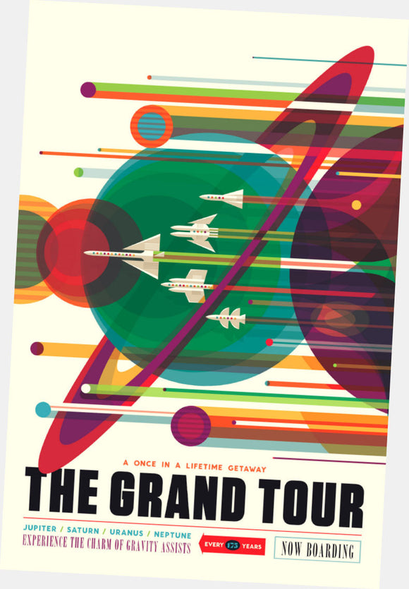 Nasa Travel poster Art poster Grand Tour for sale cheap United States USA