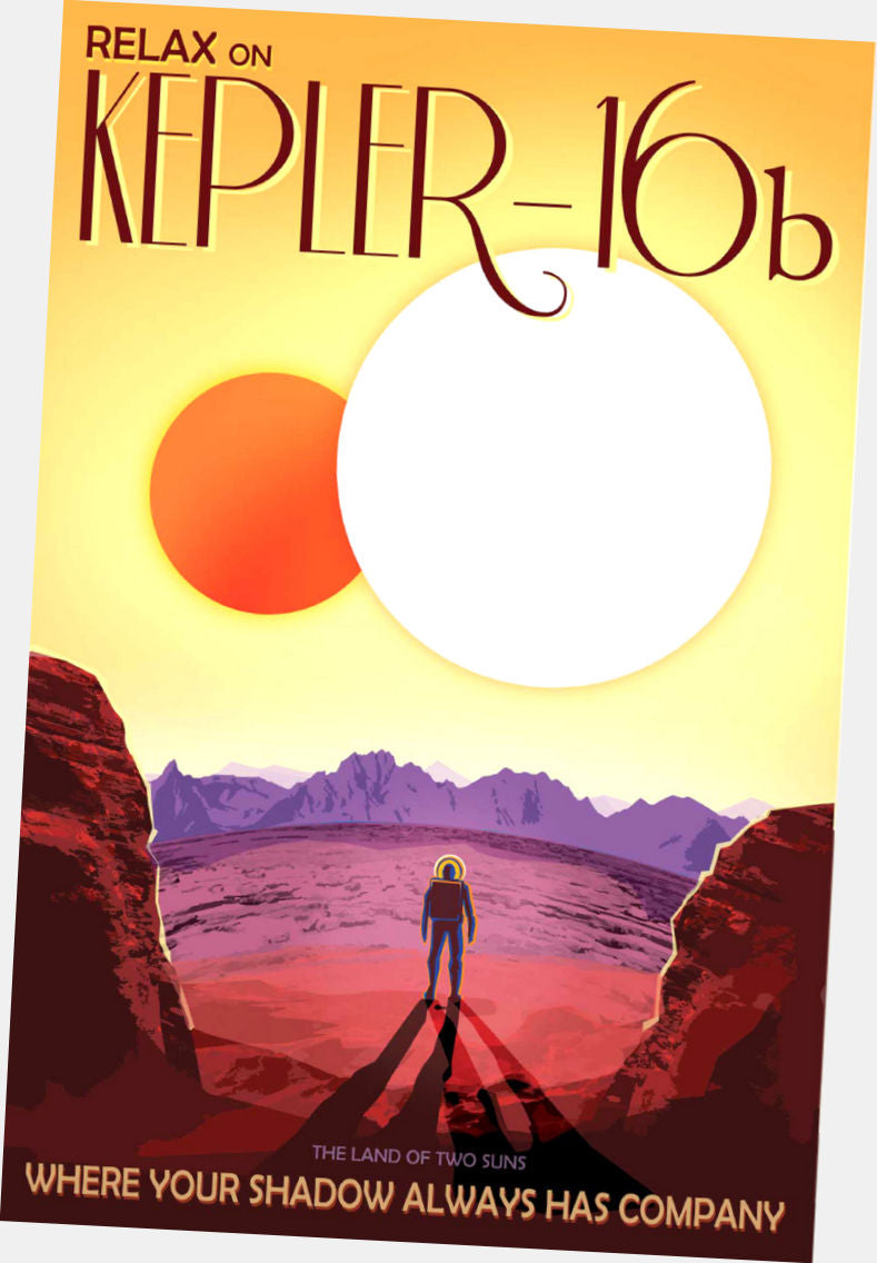Nasa Travel poster Art poster Kepler 16B| theposterdepot.com The Poster Depot