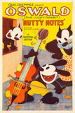 Oswald The Lucky Rabbit Nutty Notes  Movie Poster 27x40 27"x40"
