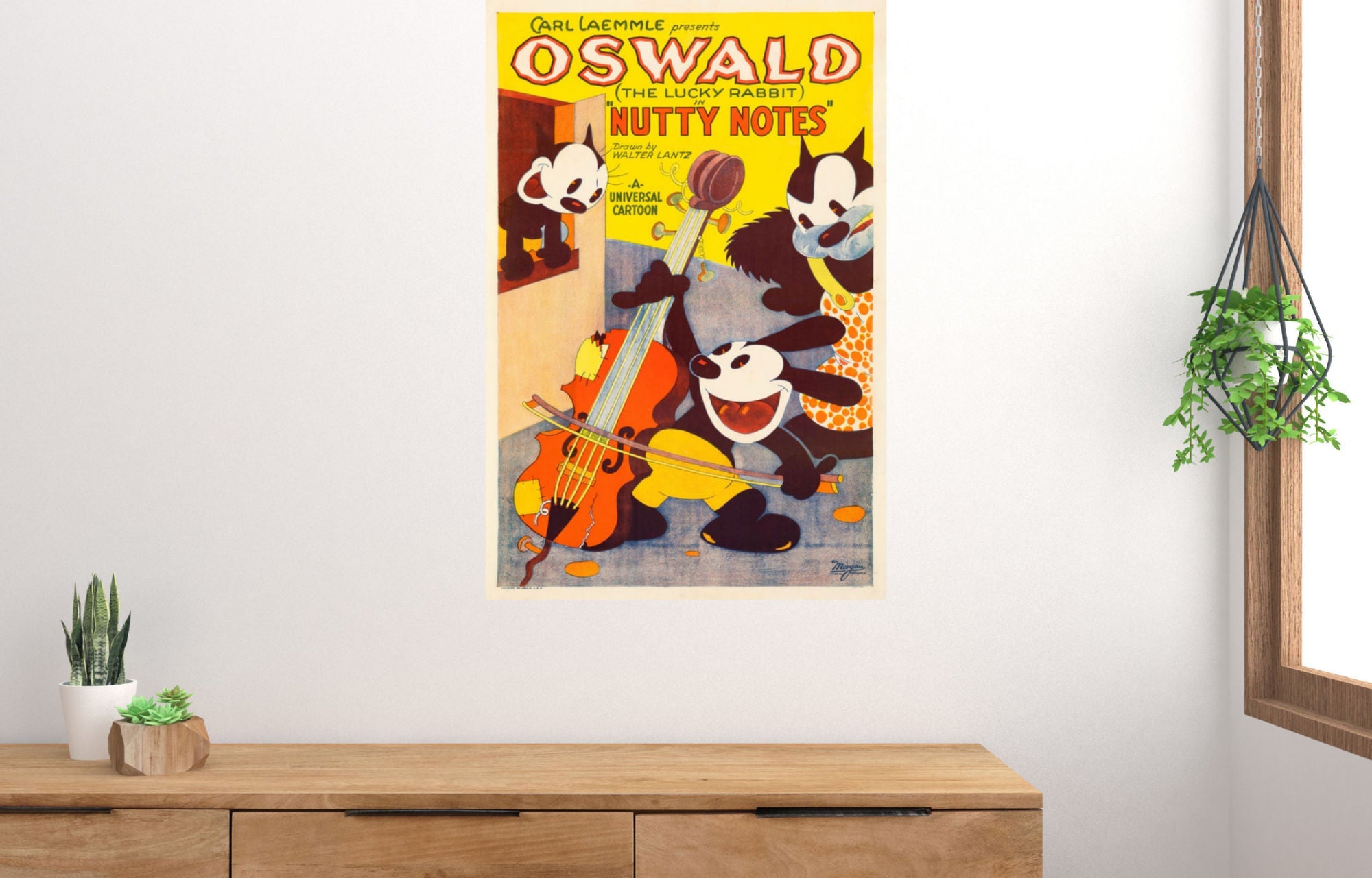 Oswald The Lucky Rabbit Nutty Notes Movie Poster | The Poster Depot