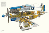 P51 Mustang Cutaway Poster 16x24 on Sale