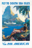 Pan American South Sea Isles Poster 16x24 16"x24" Poster Airline Travel The Poster Depot