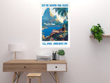 Pan American South Sea Isles Poster 16x24 16"x24" Poster Airline Travel The Poster Depot
