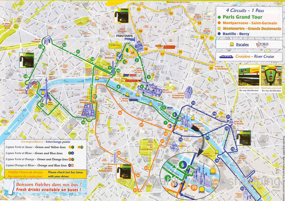 Paris Tourist Map In French Movie Poster 27x40 for sale cheap United States USA