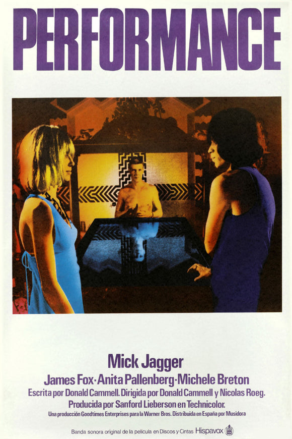 Performance Spa Movie Poster Mick Jagger On Sale United States