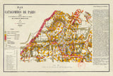 Paris Catacombs French Plan/Map Carte Poster 24x36 24"x36"
