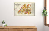 Paris Catacombs French Plan/Map Carte Poster 24x36 24"x36"