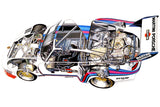 porsche 935 cutaway Poster 24x36 