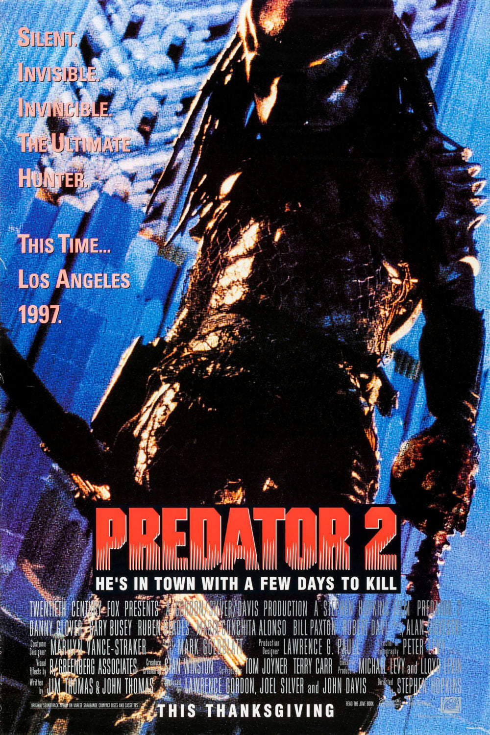 Predator Two sci-fi movie poster with gritty tones