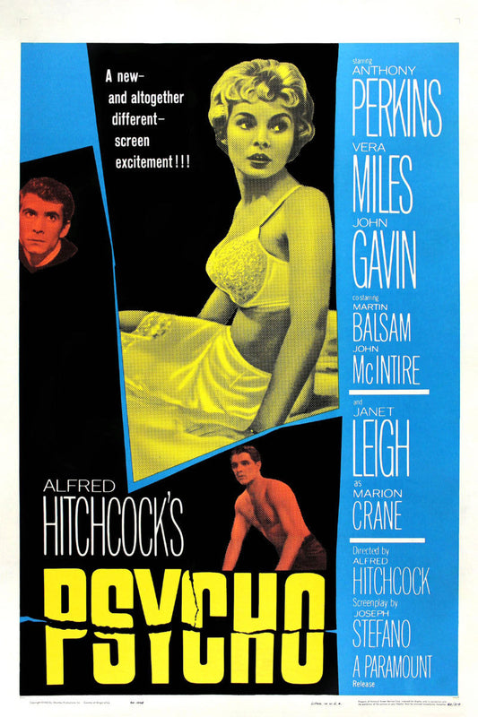 Psycho Movie Poster 24x36 Anthony Perkins Janet Leigh #1 The Poster Depot