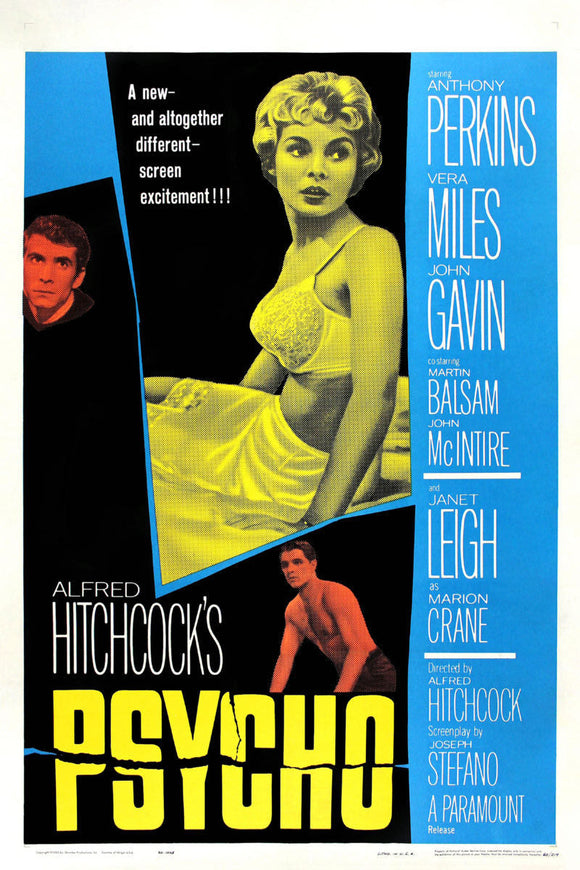 Psycho Movie Poster Anthony Perkins Janet Leigh #1 On Sale United States