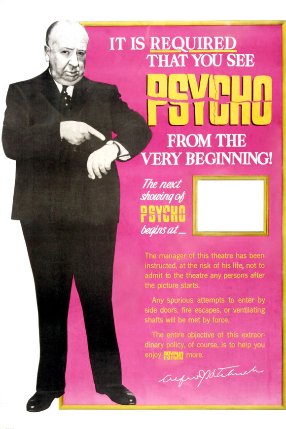 Psycho Movie poster Anthony Perkins Janet Leigh #2 for sale cheap United States USA