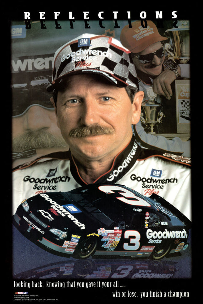 Dale Earnhardt Finish A Champion Poster 11in x 17in