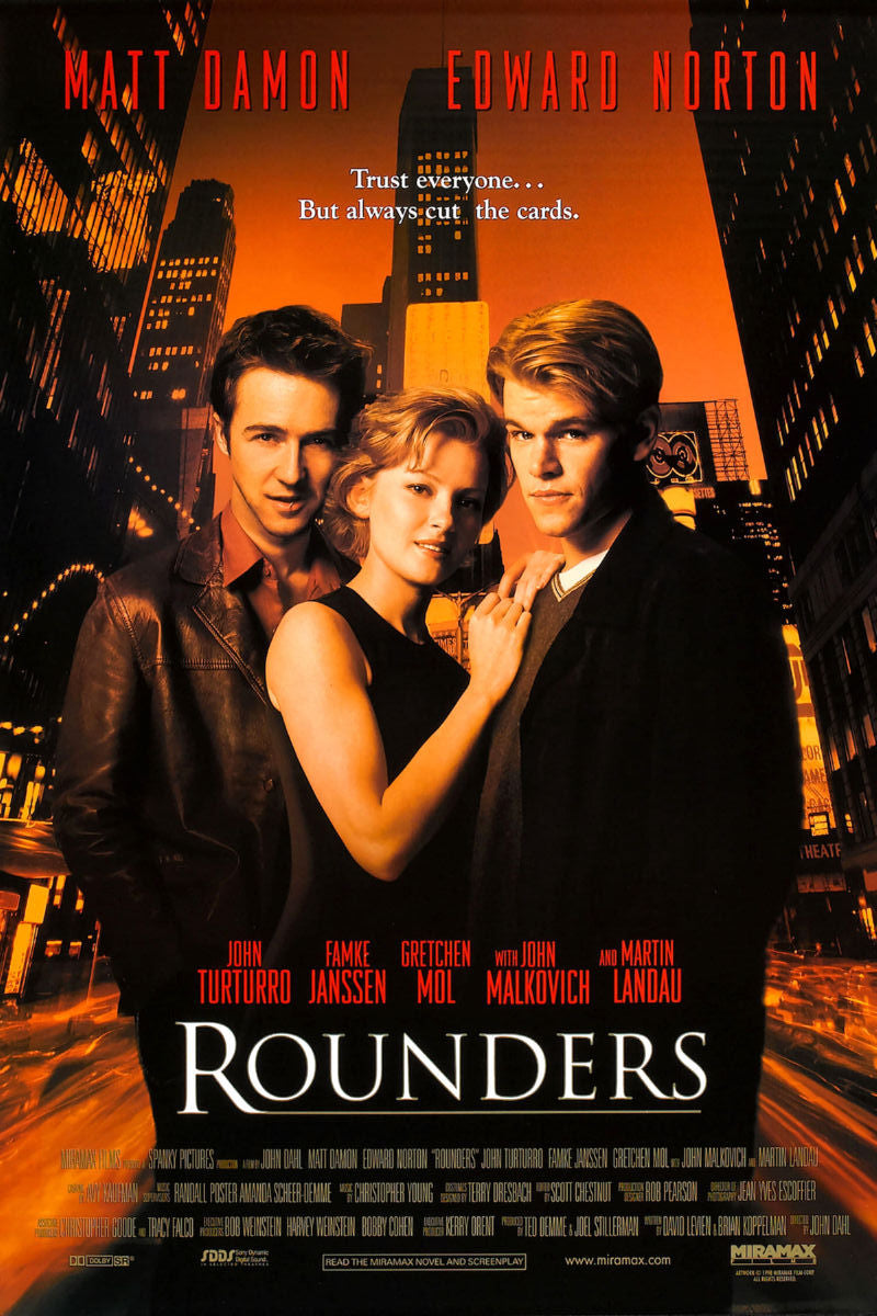 Rounders Movie Poster 27inx40in | The Poster Depot USA The Poster Depot