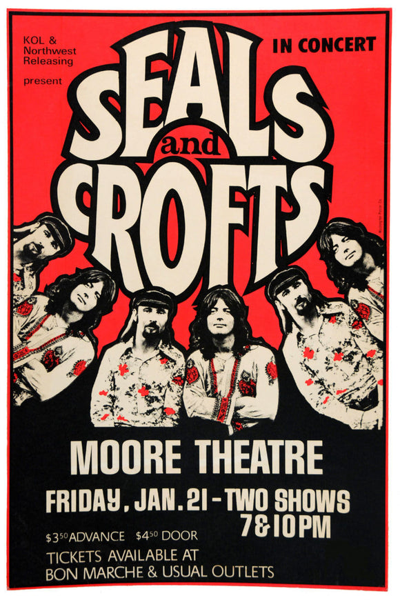 Seals and Crofts poster Concert poster for sale cheap United States USA