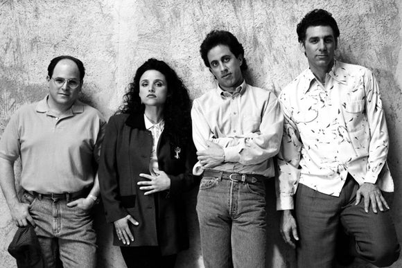 Seinfeld Cast Black And White Poster - 27x40