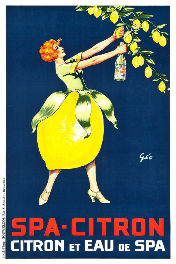 Spa citroen Belgium Vintage Art Advertising Poster 27
