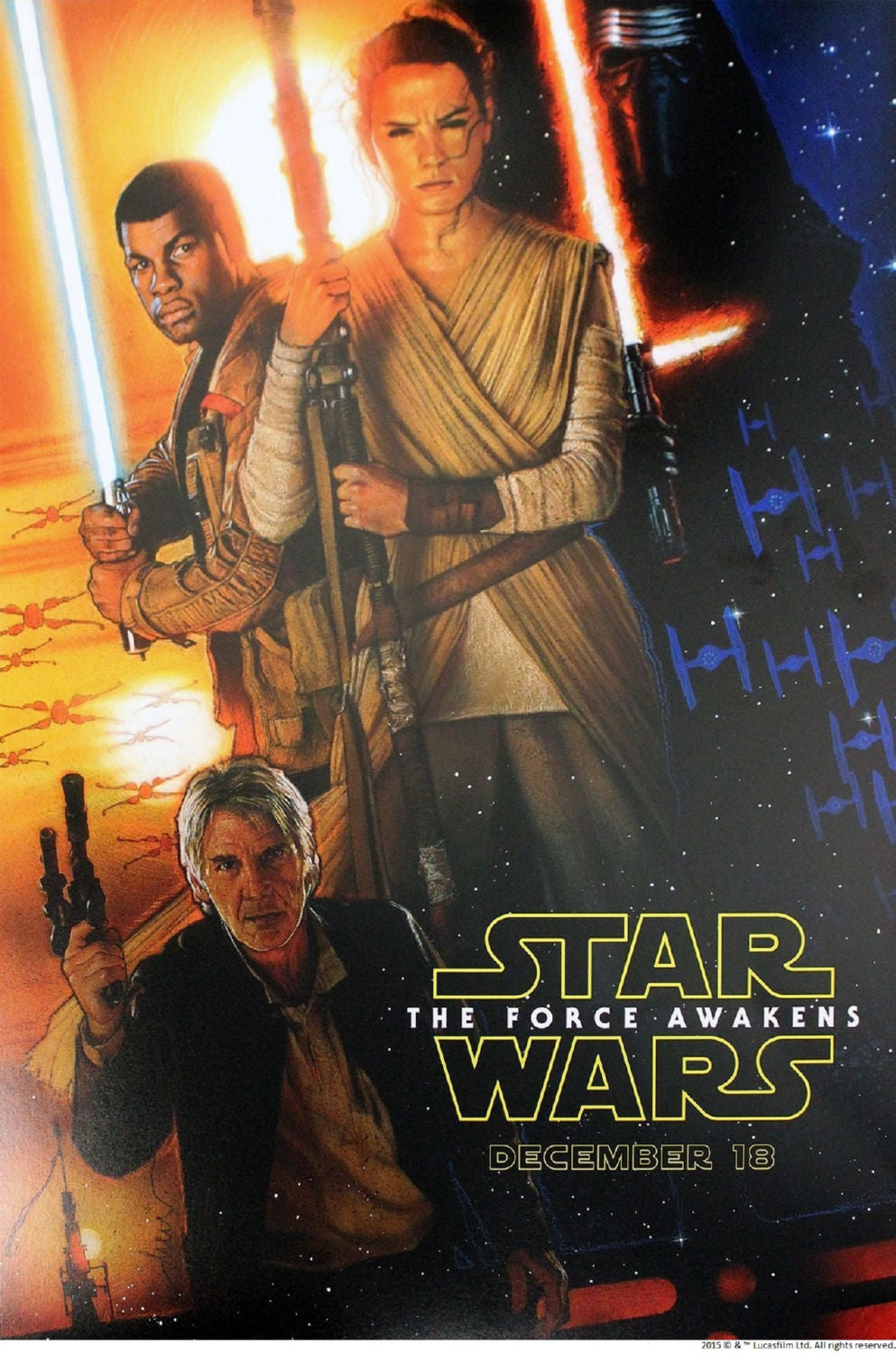 Star Wars The Force Awakens Poster 27x40 The Poster Depot