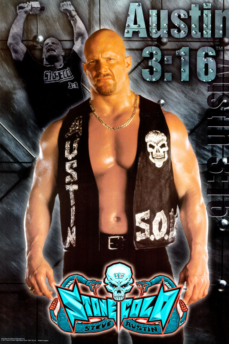 Steve Austin Stone Cold Poster 11x17 on Sale The Poster Depot