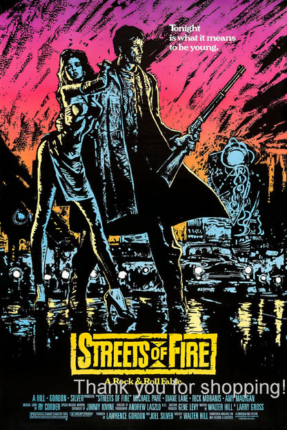 Streets Of Fire Movie Poster 24x36 for sale cheap United States USA