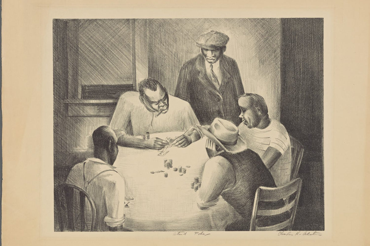 Stud Poker African American History WPA Artist Poster (24"x36") 30s era Gambling The Poster Depot
