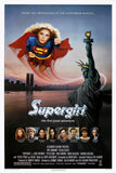 Supergirl superhero movie poster with radiant tones