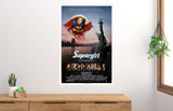 Supergirl superhero movie poster with radiant tones