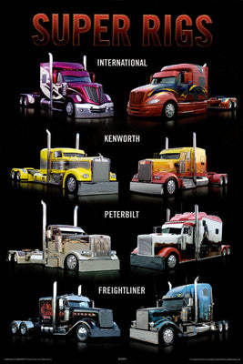 Super Rigs Big Rig Trucks Poster #882401 27"x40" 27x40 The Poster Depot