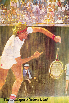 Tennis Espn 1982 Art Promo Jimmy Connors Poster 27x40 27"x40"