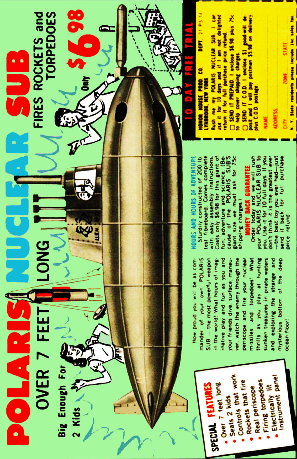 Toy Submarine Ad Poster 16x24 Inch Print Wall Art Decor The Poster Depot
