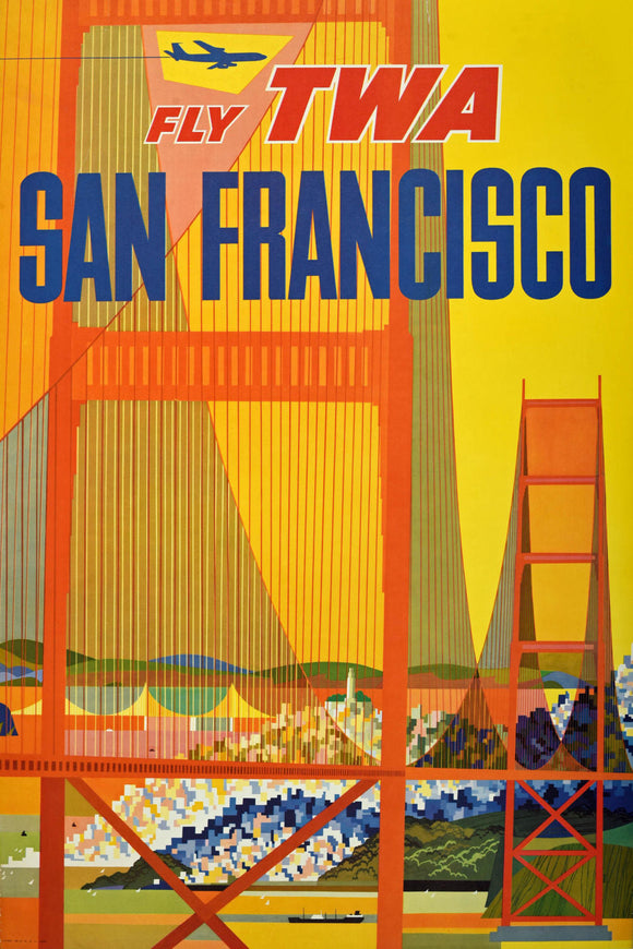 TWA San Francisco Poster 27x40 The Poster Depot