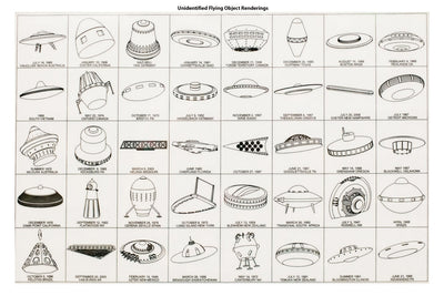 UFO Chart Poster - 24"x36" The Poster Depot