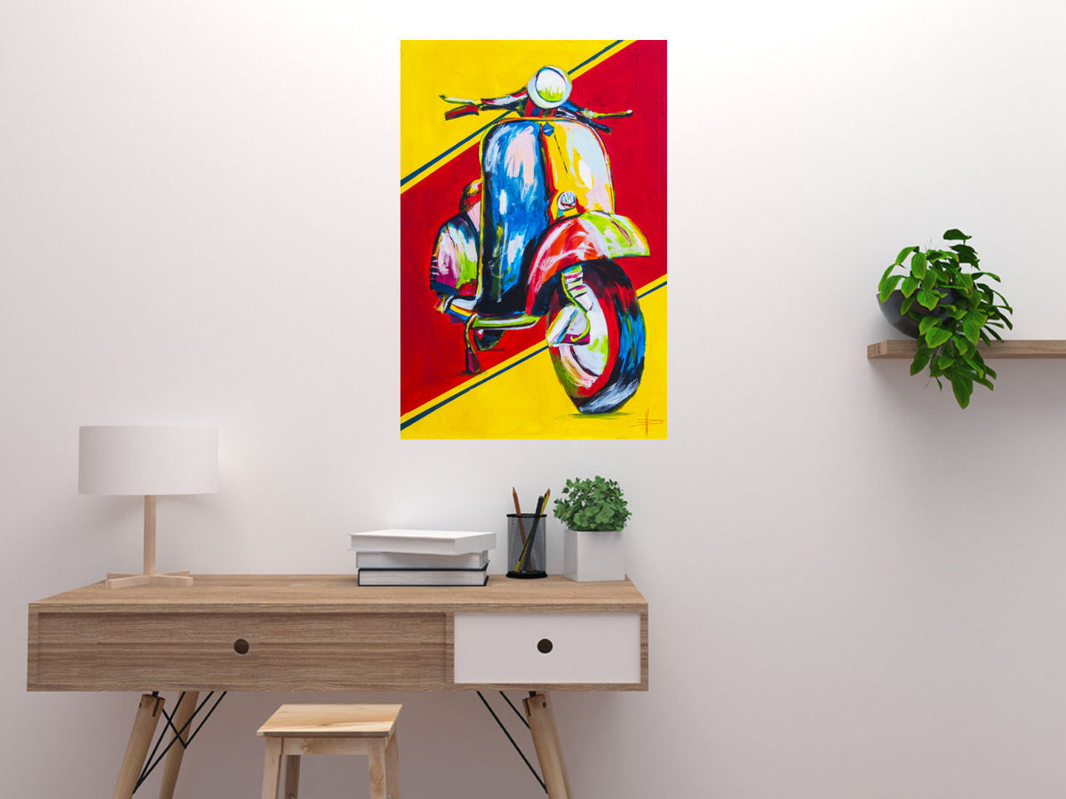 Vespa Art Poster (24"x36") The Poster Depot