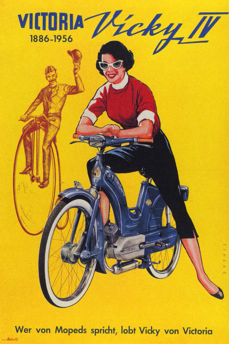 Vicky IV Motorcycle Poster by Carlo Demand (24"x36") The Poster Depot