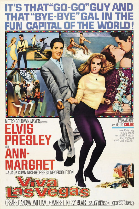 Viva Las Vegas Movie Poster Elvis Ann-Margret - 24x36