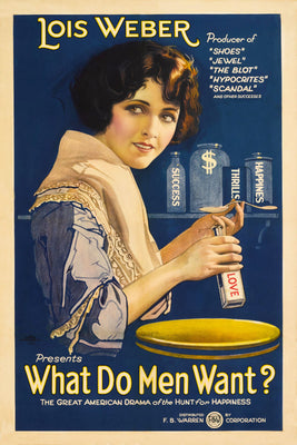 What Do Men Want Movie Poster 16x24 16"x24" Poster Lois Weber The Poster Depot