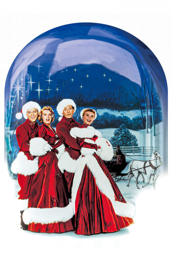 White Christmas Movie Art Poster Snow Globe - 24x36