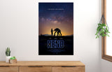 Xeno sci-fi horror movie poster with dark tones