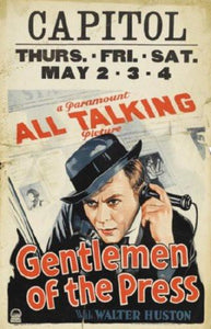 Gentlemen Of The Press Movie 11x17 poster  for sale cheap United States USA