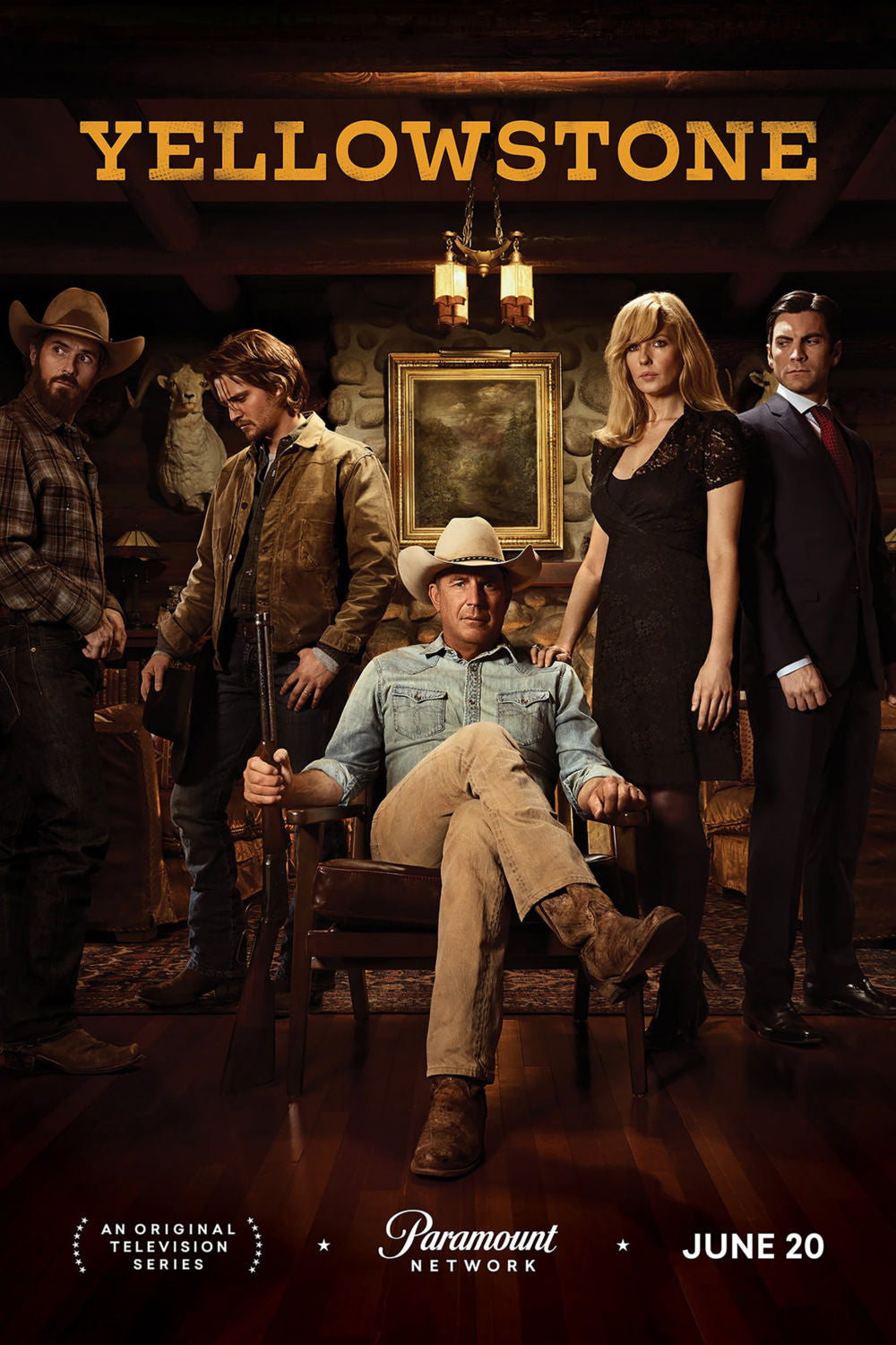 Yellowstone western Poster with rugged tones
