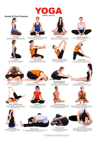 Yoga Poster 16"x24" Seated Floor Postures