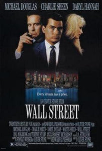 Wall Street movie poster Sign 8in x 12in