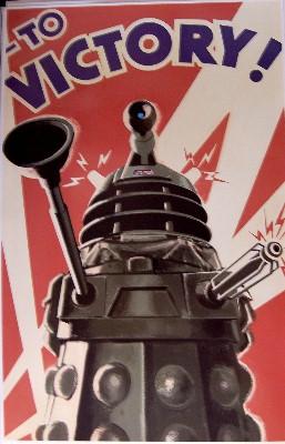 Dr. Who Daleks Victory War-Propaganda Style Metal Print 8in x 12in