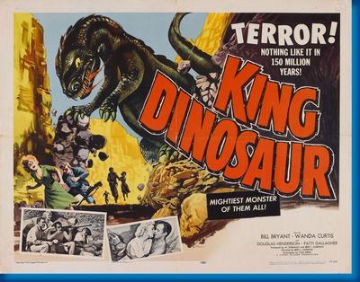 King Dinosaur movie poster Sign 8in x 12in