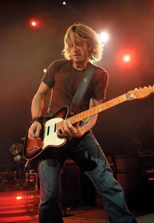 Keith Urban Poster on stage guitar