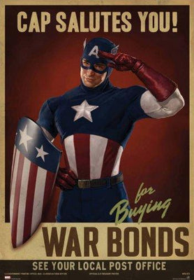 Captain America movie poster Metal Print 8in x 12in