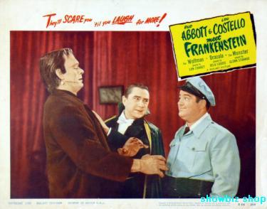 Abbott And Costello Meet Frankenstein Metal Movie Poster 8in x 12in