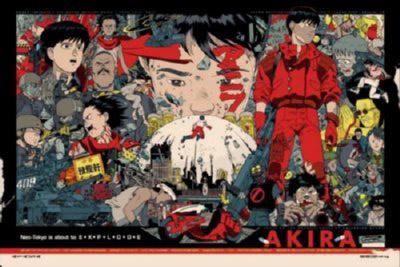 Akira Mini Metal Movie Poster 8in x 12in
