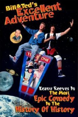Bill And Teds Excellent Adventure Mini movie poster Sign 8in x 12in